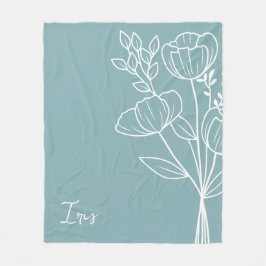 Geboorte Maand Bloem, Augustus Kalligrafie Naam Fleece Deken