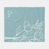 Geboorte Maand Bloem, Augustus Kalligrafie Naam Fleece Deken (Voorkant (Horizontaal))