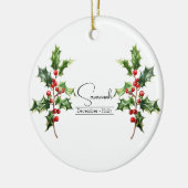 Geboorte Maand Bloem December Holly Keramisch Ornament (Links)