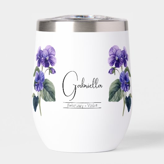 Geboorte Maand Bloem Februari Violet (Voorkant)