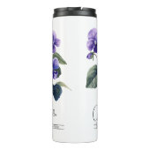 Geboorte Maand Bloem Februari Violet Thermosbeker (Achterkant)