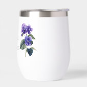 Geboorte Maand Bloem Februari Violet Wijn Tumbler (Links)