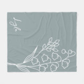 Geboorte Maand Bloem, Hoofdkalligrafie Naam Fleece Deken (Voorkant (Horizontaal))