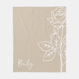 Geboorte Maand Bloem, Juni Kalligrafie Naam Fleece Deken