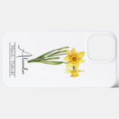 Geboorte Maand Bloem Maart Daffodil Acryl Case-Mate iPhone Case (Achterkant (horizontaal))