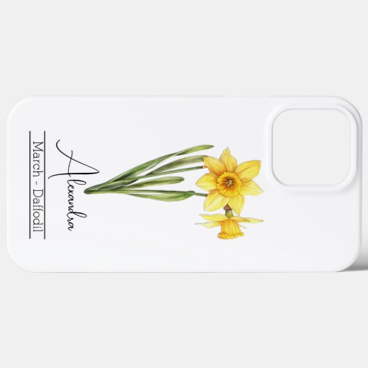 Geboorte Maand Bloem Maart Daffodil Acryl Case-Mate iPhone Case (Achterkant (horizontaal))