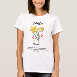 Geboorte Maand Bloem MAART Daffodil Christelijk T-shirt