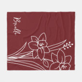 Geboorte Maand Bloem, Maart Kalligrafie Naam Fleece Deken (Voorkant (Horizontaal))