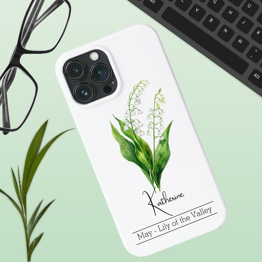 Geboorte Maand Bloem mei Lelie van de vallei Case-Mate iPhone Case