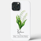 Geboorte Maand Bloem mei Lelie van de vallei Case-Mate iPhone Case (Achterkant)
