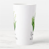 Geboorte Maand Bloem mei Lelie van de vallei Latte Mok (Voorkant)