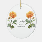 Geboorte Maand Bloem November Chrysanthemum Keramisch Ornament (Links)