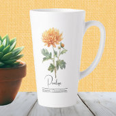 Geboorte Maand Bloem November Chrysanthemum Latte Mok