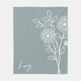 Geboorte Maand Bloem, November Kalligrafie Naam Fleece Deken