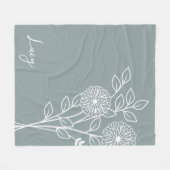 Geboorte Maand Bloem, November Kalligrafie Naam Fleece Deken (Voorkant (Horizontaal))