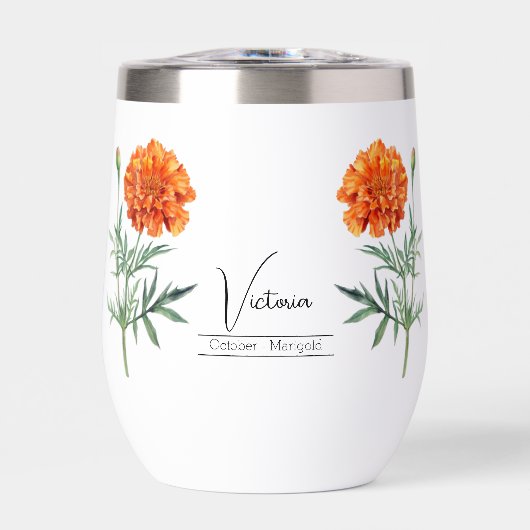 Geboorte Maand Bloem Oktober goudsbloem (Voorkant)