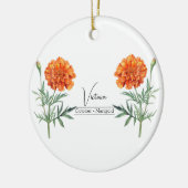 Geboorte Maand Bloem Oktober goudsbloem Keramisch Ornament (Links)