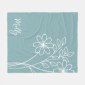 Geboorte Maand Bloem, Oktober Kalligrafie Naam Fleece Deken (Voorkant (Horizontaal))