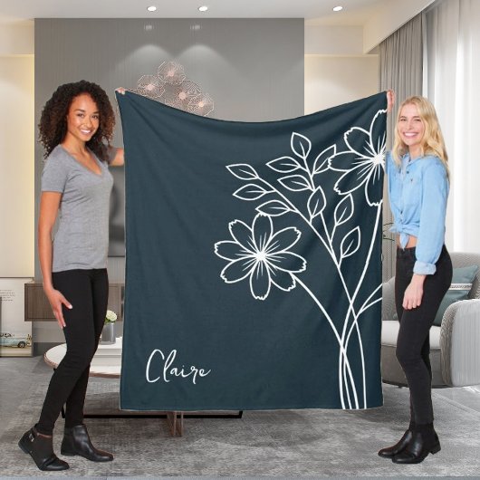 Geboorte Maand Bloem, Oktober Kalligrafie Naam Fleece Deken