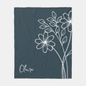 Geboorte Maand Bloem, Oktober Kalligrafie Naam Fleece Deken (Voorkant)