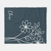 Geboorte Maand Bloem, Oktober Kalligrafie Naam Fleece Deken (Voorkant (Horizontaal))