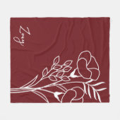 Geboorte Maand Bloem, September Kalligrafie Naam Fleece Deken (Voorkant (Horizontaal))