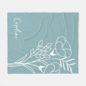 Geboorte Maand Bloem, September Kalligrafie Naam Fleece Deken (Voorkant (Horizontaal))