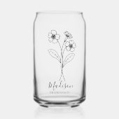 Geboorte Maand Bloemen Februari Primrose Bruidsmei Blikvorm Glas (Voorkant)