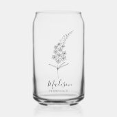 Geboorte Maand Bloemen Juli Lankspin Bruidsmeisje  Blikvorm Glas (Voorkant)