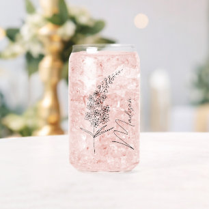 Geboorte Maand Bloemen Juli Lankspin Bruidsmeisje Blikvorm Glas