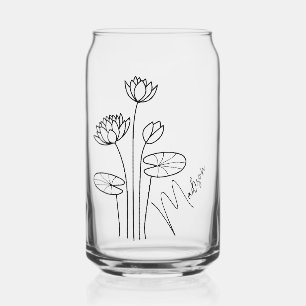 Geboorte Maand Bloemen Juli Waterlelie Bruidsmeisj Blikvorm Glas