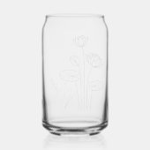 Geboorte Maand Bloemen Juli Waterlelie Bruidsmeisj Blikvorm Glas (Achterkant)