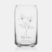 Geboorte Maand Bloemen Juni kamperfoelie Bruidsmei Blikvorm Glas (Voorkant)