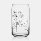 Geboorte Maand Bloemen Mei Hawthorn Bruidsmeisje C Blikvorm Glas (Voorkant)