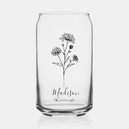 Geboorte Maand Bloemen September Aster bruidsmeisj Blikvorm Glas