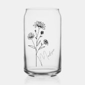 Geboorte Maand Bloemen September Aster bruidsmeisj Blikvorm Glas (Voorkant)