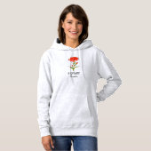 Geboorte Maand Januari Bloemanjer Hoodie (Voorkant volledig)
