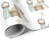 Geboorte Mary Joseph Baby Jesus Christmas Cadeaupapier (Rol Hoek)