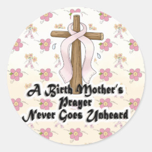 Geboorte Moeders Gebed Nooit Niet Verhoord Roze Li Ronde Sticker