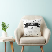 Geboorte Monochrome moderne baby staat aankondigin Kussen (Stoel)