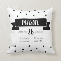 Geboorte Monochrome moderne baby staat aankondigin