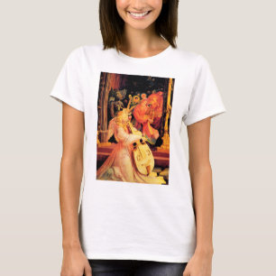 Geboorte, muziek maken engelen magie van Kerstmis T-shirt