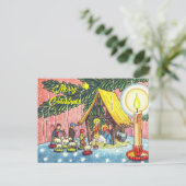 Geboorte onder de kerstboom Briefkaart (Staand voorkant)