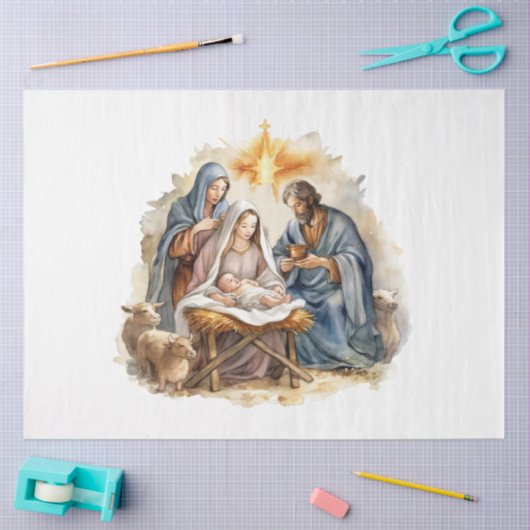 Geboorte ontwerp Collectie 4 Tissuepapier (Craft)