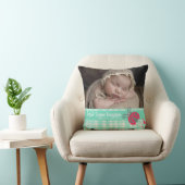 Geboorte pasgeboren gift lieveheersbeestje aqua gr kussen (Stoel)