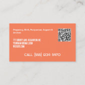 Geboorte & Postpartum Doula Custom QR Visitekaartje (Achterkant)