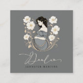 Geboorte & postpartum Doula QR-code Vierkante Visitekaartje (Voorkant)