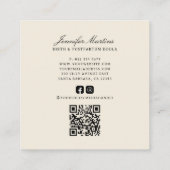 Geboorte & postpartum Doula QR-code Vierkante Visitekaartje (Achterkant)