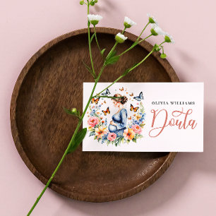 Geboorte & postpartum Doula Waterverf Foto QR-code Visitekaartje