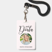 Geboorte & postpartum foto Doula Badge (Front with Lanyard)